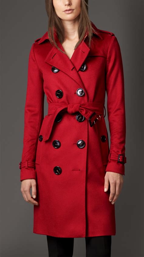 burberry ruffle hem trench coat|Burberry red trench coat sale.